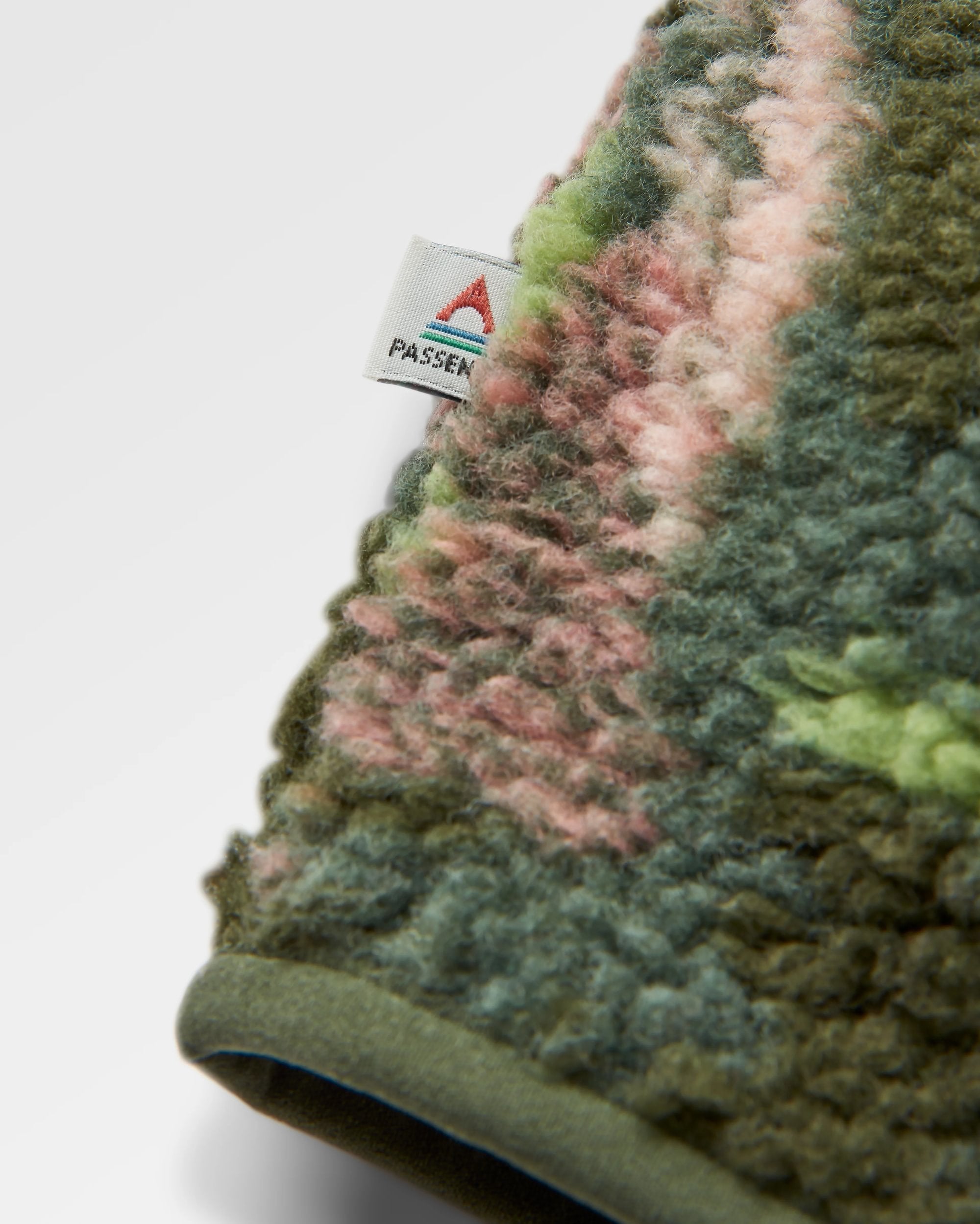 Clover Recycled Cotton-Lined Sherpa Fleece - Abstract Mountain Fir Tree