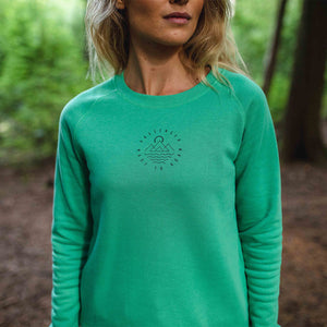 Remote Recycled Cotton Long Sleeve Sweatshirt - Green Spruce