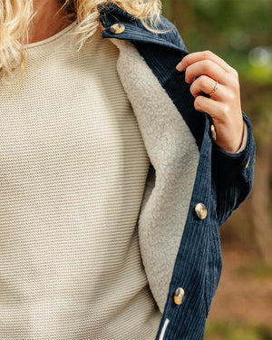 Flint Corduroy Shirt Jacket - Deep Navy