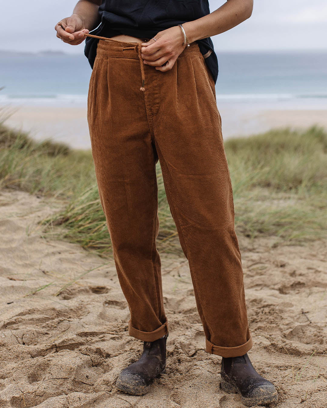 Compass Recycled Corduroy Pant - Coconut