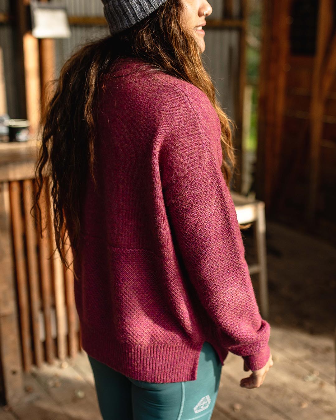 Cove Recycled Knitted Sweater - Rhubarb