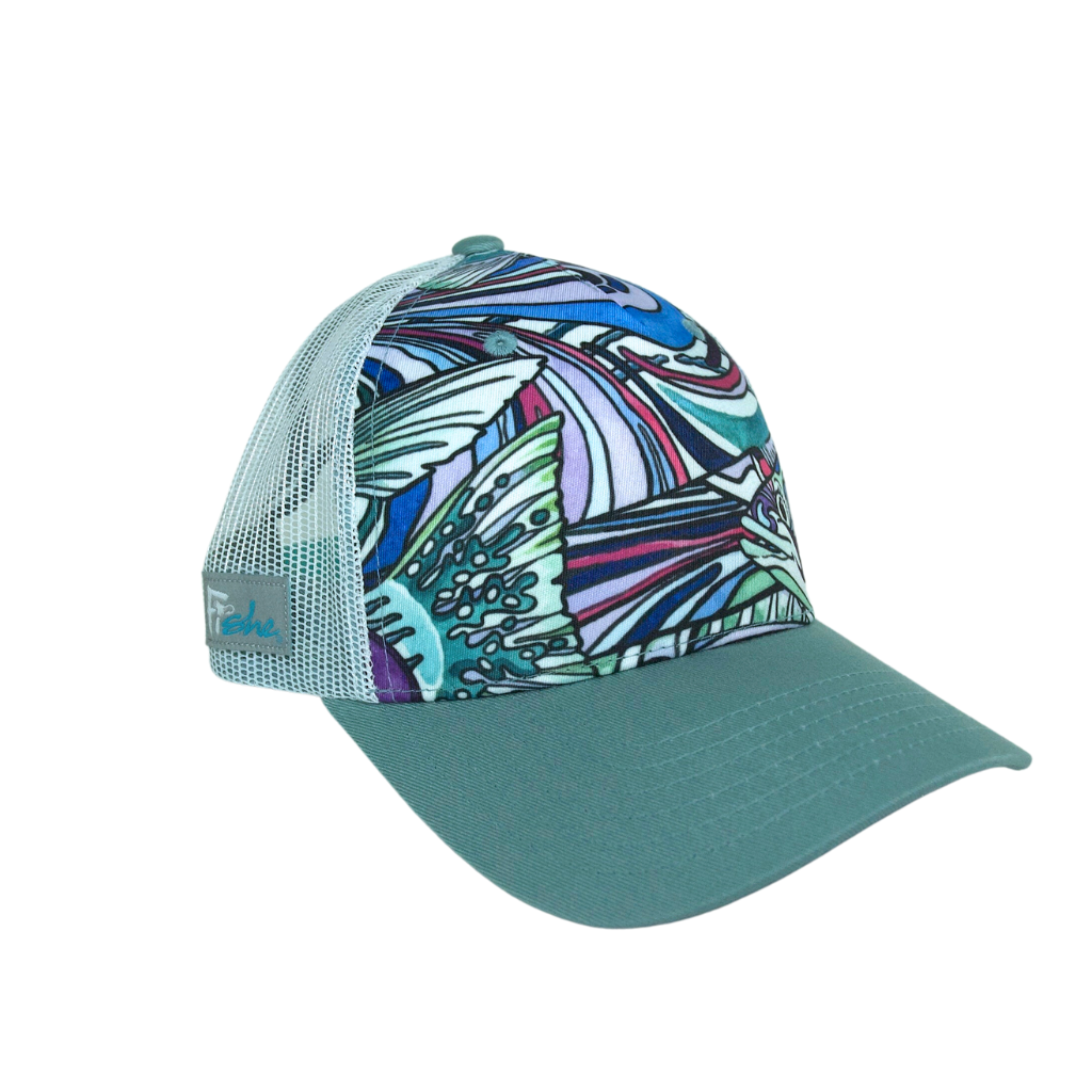 Salty Striper Abstract Trucker Hat