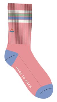 Organic Mid-weight Crew Socks - Shell Pink