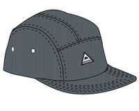 Fixie Recycled Cord 5 Panel Hat - Storm Grey