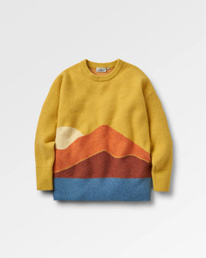 Vista Recycled Knitted Sweater - Amber Gold