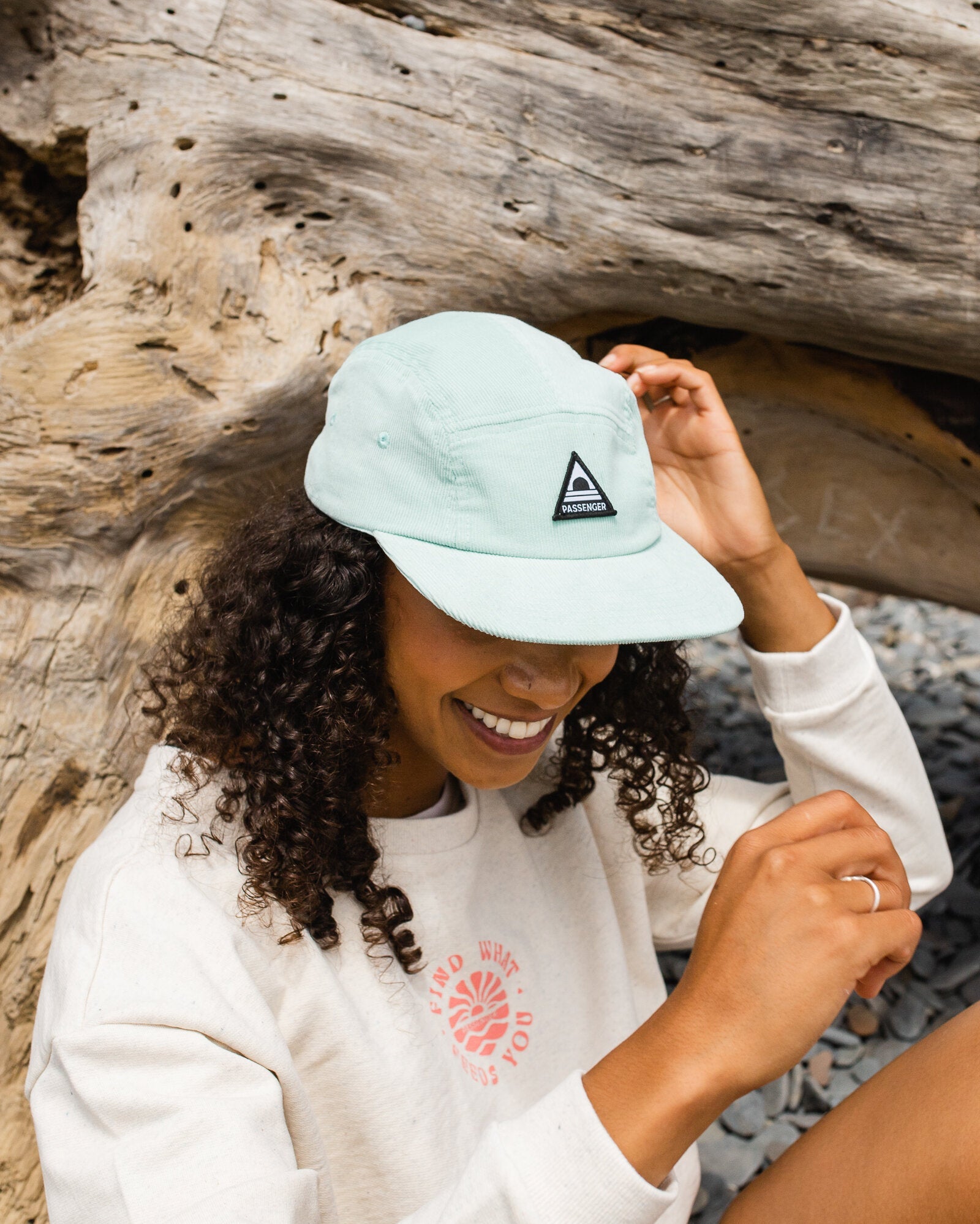 Fixie Recycled Cord 5 Panel Hat - Surf Spray