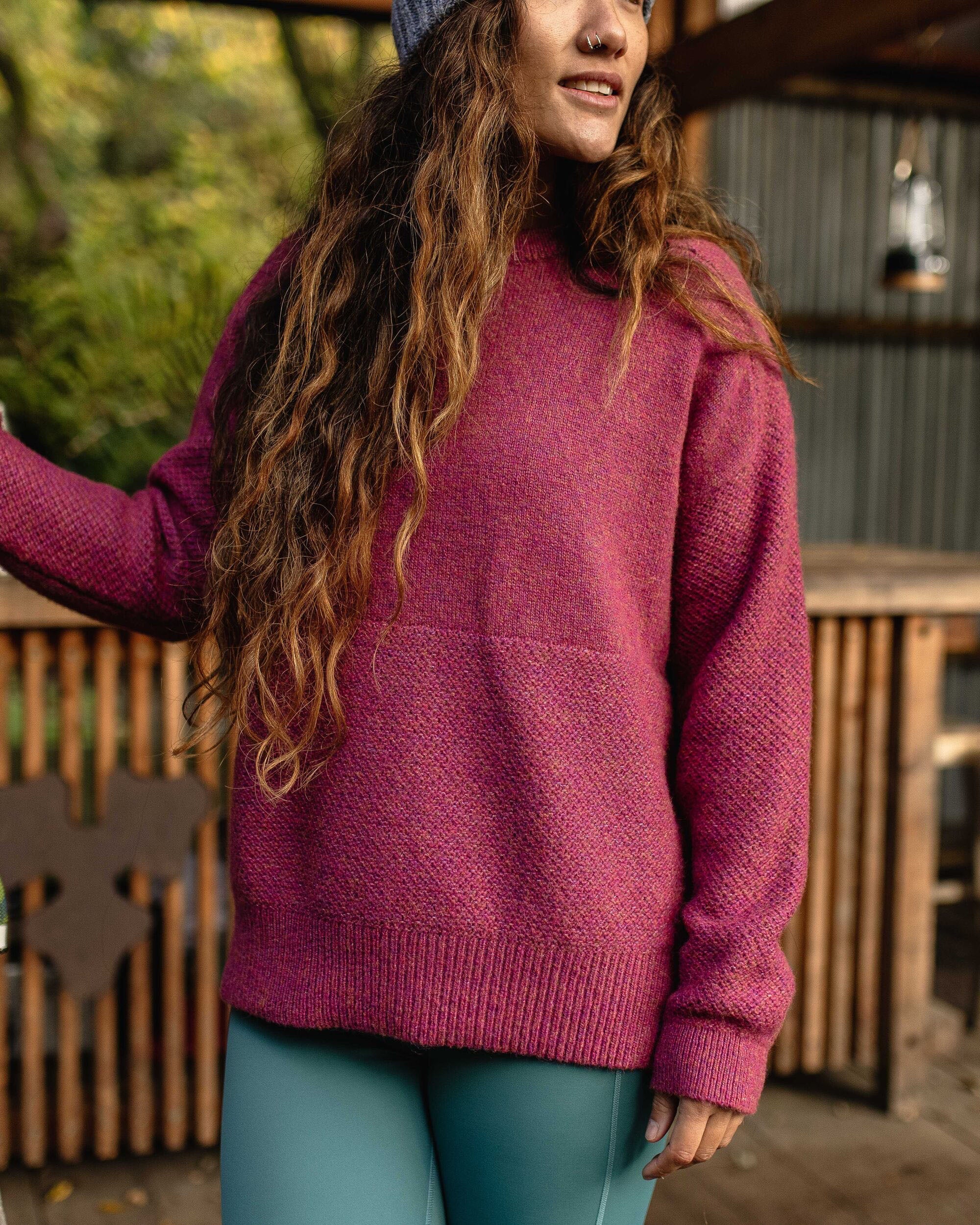 Cove Recycled Knitted Sweater - Rhubarb