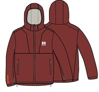 Women's Crest Recycled Polartec Fleece Hoodie - Red Ochre