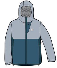 Rainstorm Recycled Waterproof Jacket - Gray Blue/Blue Steel