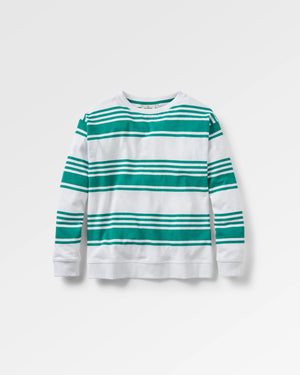 Graceful Textured Long Sleeve Top - Greenlake Stripe