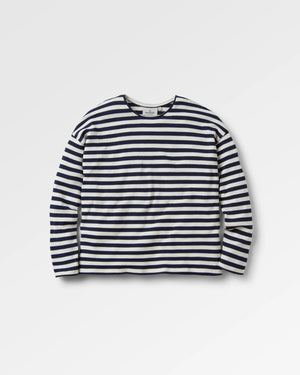 Panorama Striped Long Sleeve T-Shirt - Deep Navy