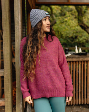 Cove Recycled Knitted Sweater - Rhubarb