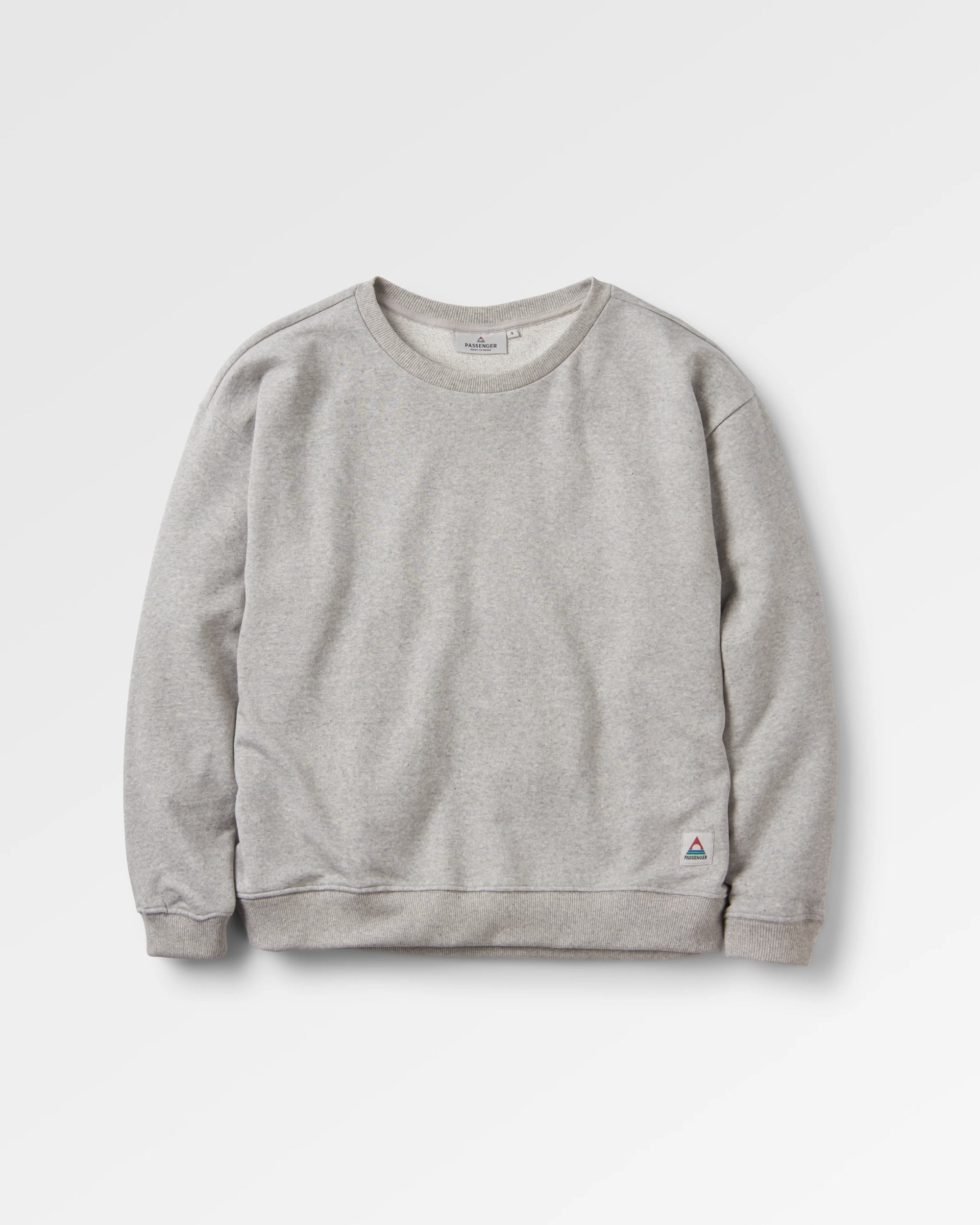 Heritage Recycled Cotton Oversized Sweatshirt - Mid Gray Marl