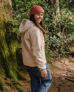 Maine 2.0 Half Zip Recycled Sherpa Fleece - Oatmeal