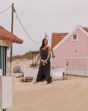 Breeze Maxi Dress - Simple Tile Faded Black