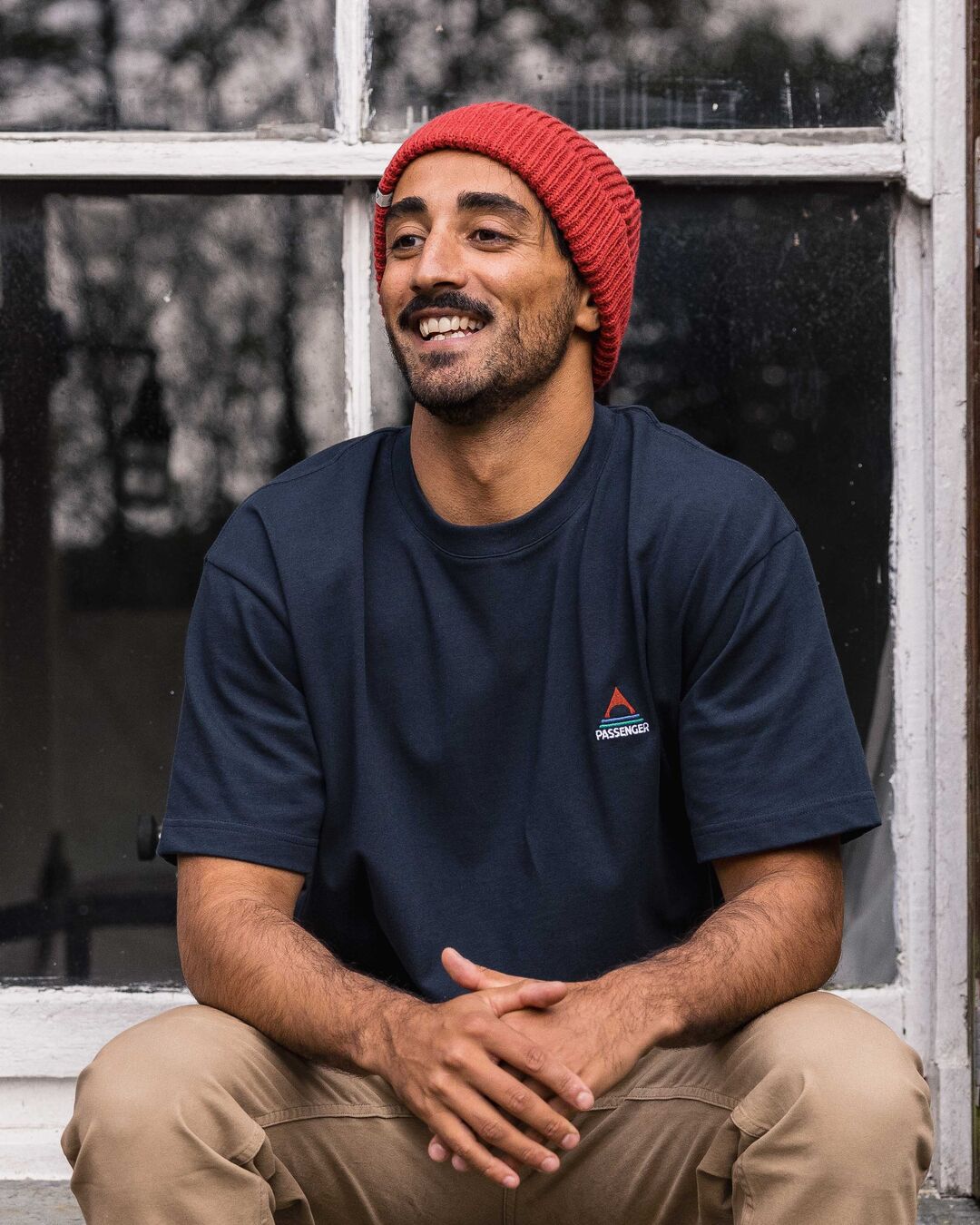 Compass Recycled Beanie - Cardinal Red