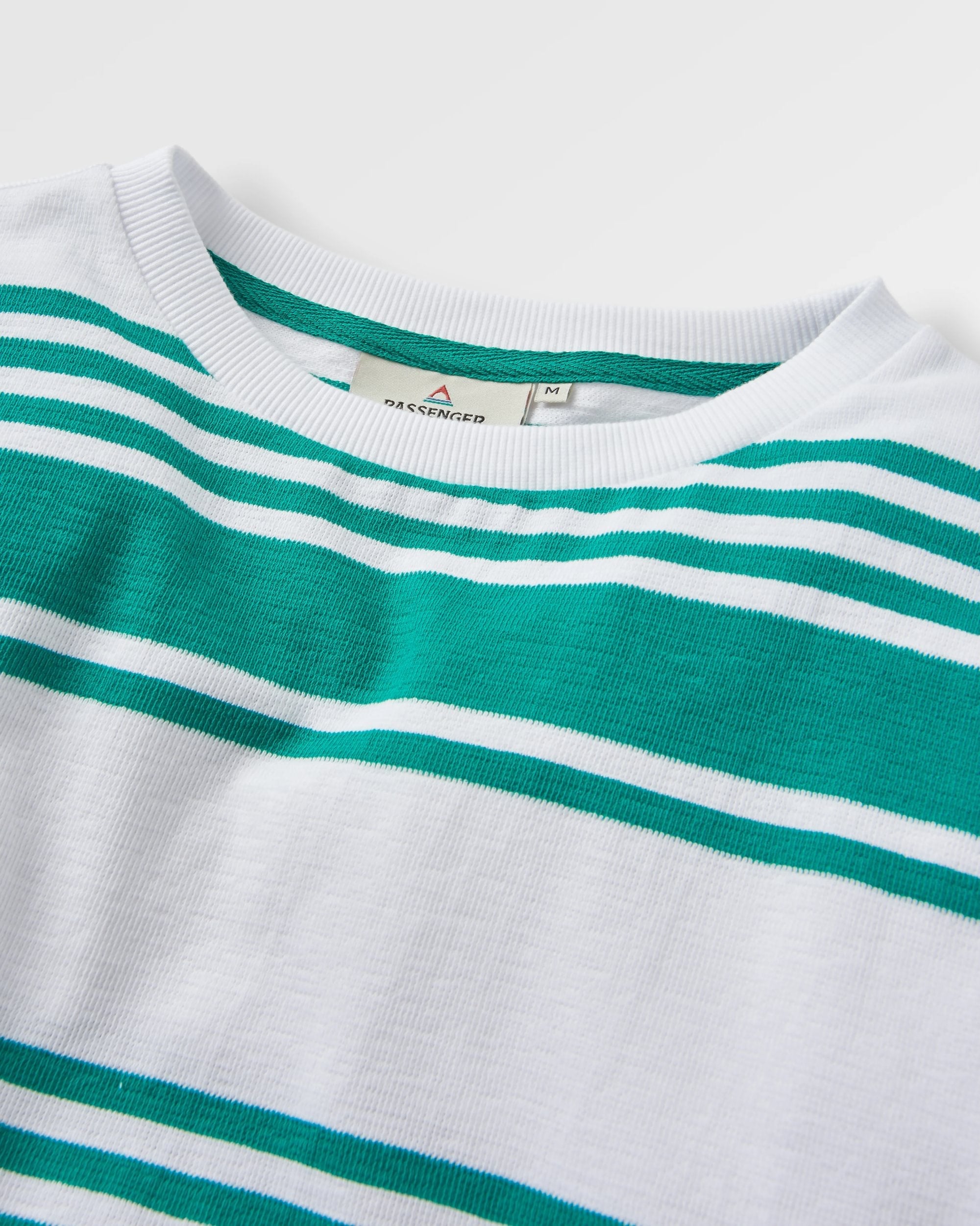 Graceful Textured Long Sleeve Top - Greenlake Stripe