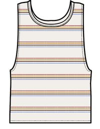 Retro Vibes Organic Cotton Tank Top - Retro Stripe