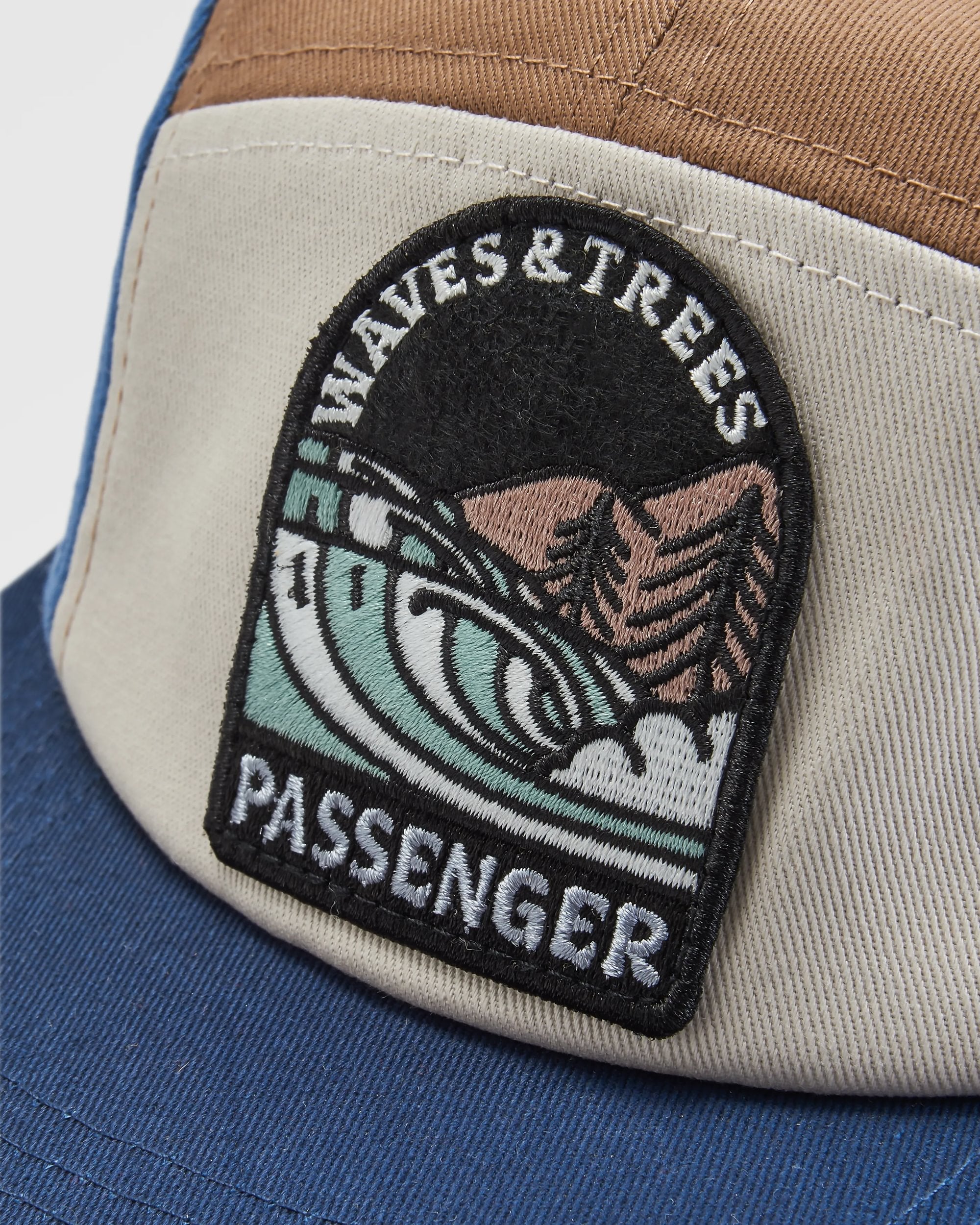 Waves & Trees Recycled 5 Panel Hat - Moonlight Blue