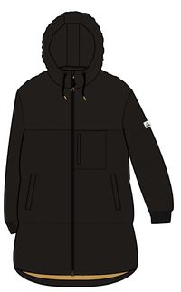 Elowen Hooded Recycled Insulated Jacket - Black