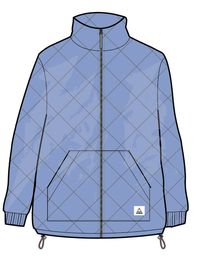 Clementine Quilted Full Zip - Cornflower