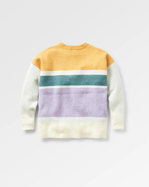 Sunsets Recycled Oversized Knitted Sweater - Marshmallow