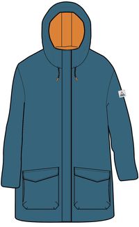 Alaska Recycled Insulated Parka - Blue Steel