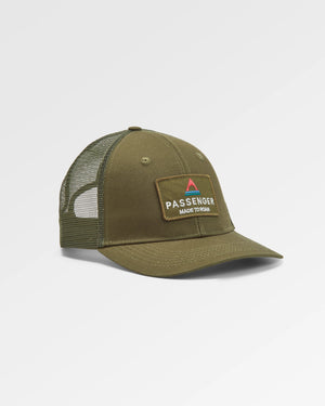 Core Recycled Cotton Trucker Hat - Khaki Green