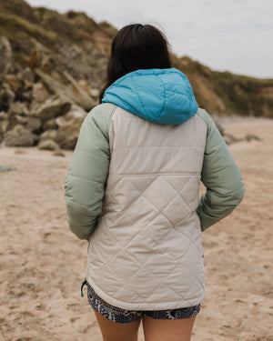 Ocean Recycled Insulated Half Zip Jacket - Pebble Gray