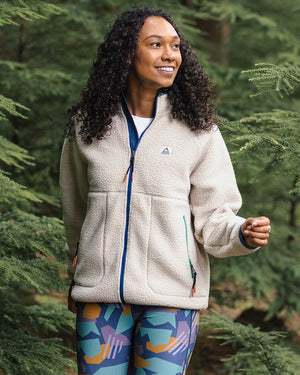 Fairbanks Full Zip Recycled Sherpa Fleece - Oatmeal