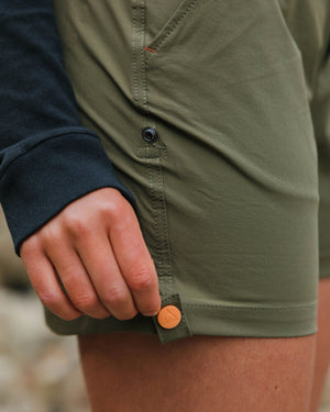 365 Trail Roll Up Short - Khaki Green