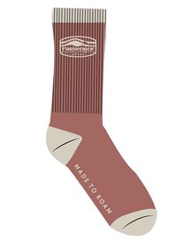 Rambler Organic Mid-weight Crew Socks - Red Ochre