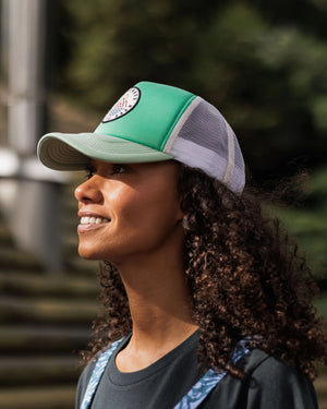 Escapism Trucker Hat - Green Fig