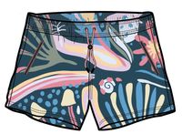 Way Out All Purpose Shorts - Abstract Seaweed Tidal Blue