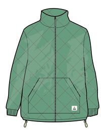 Clementine Quilted Full Zip - Green Spruce