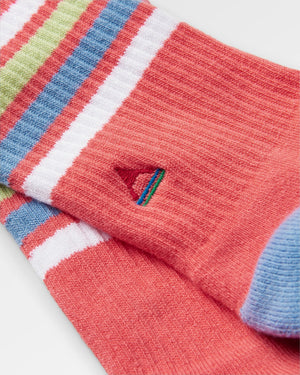 Organic Mid-weight Crew Socks - Shell Pink