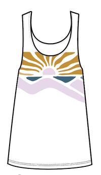 Sunsets Organic Cotton Tank Top - Marshmallow