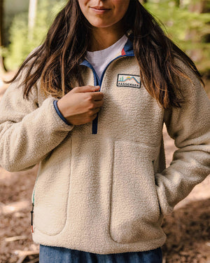 Maine 2.0 Half Zip Recycled Sherpa Fleece - Oatmeal