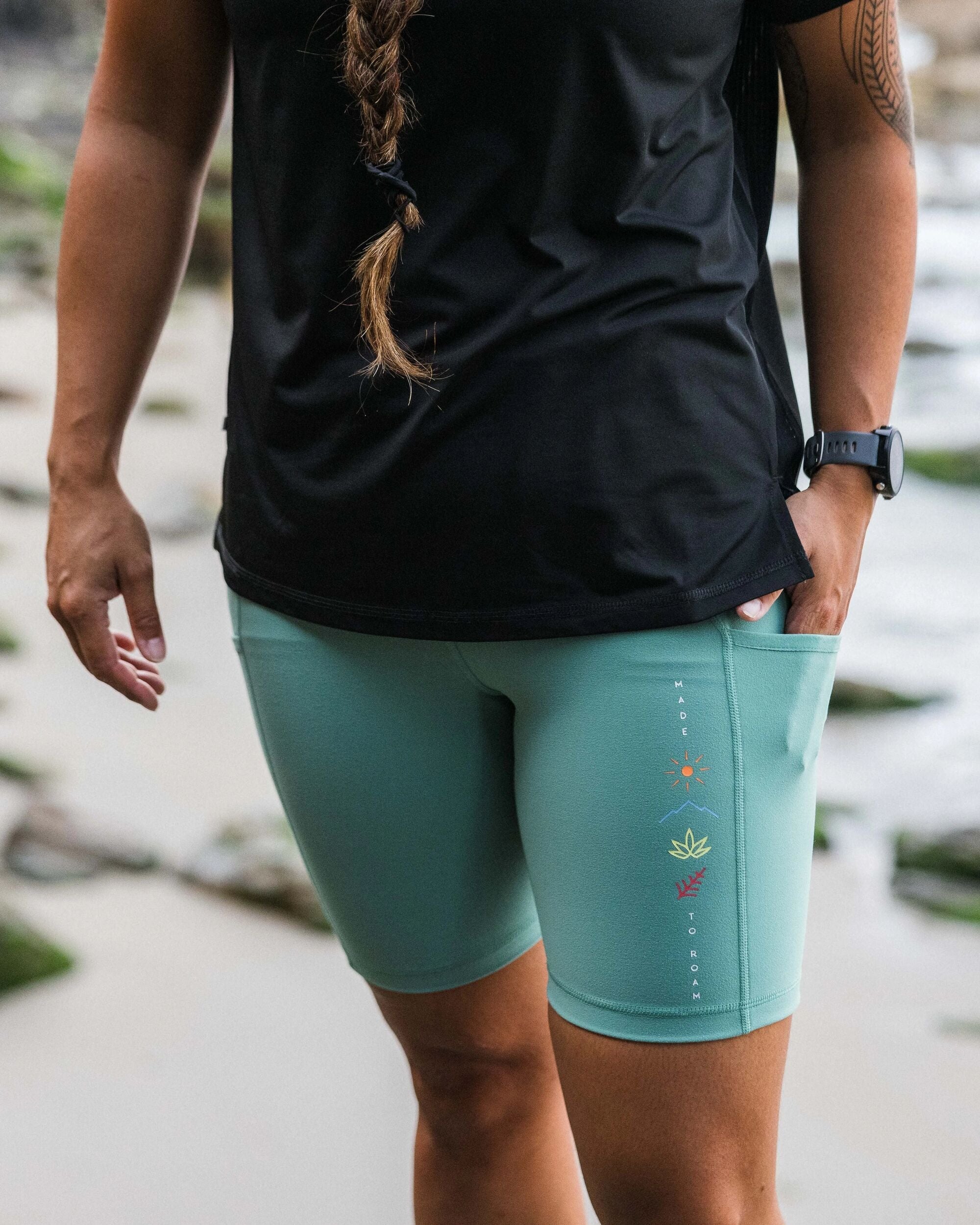 Mantra Recycled Active Shorts - Deep Sea