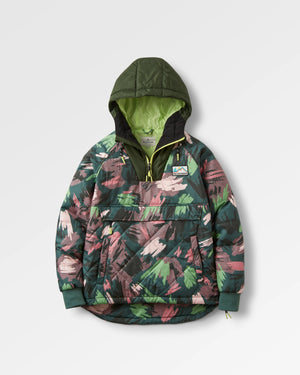 Ocean Recycled Insulated Half Zip Jacket - Abstract Mountain Fir Tree